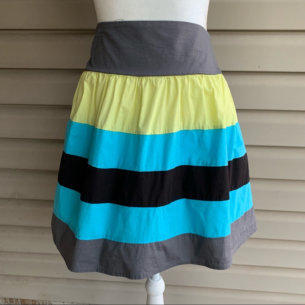 •Candie’s• Color Block Lined Skater Skirt - Size Medium - Picture 1 of 7